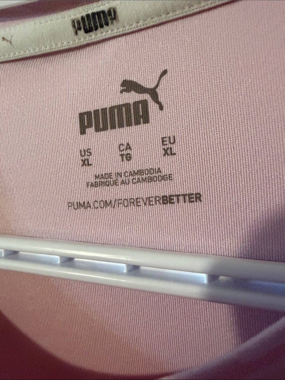 Puma Women’s Long-Sleeve Athletic Tee - Light Pink - Picture 2 of 3